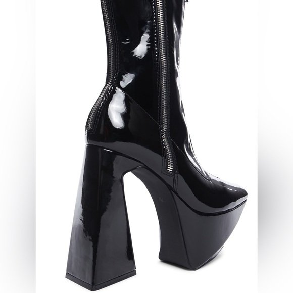 ❤️‍🔥HP!💋Future Trippin’ Ankle Boots Dolls Kill Poster Girl Angular Flare Heel - Picture 14 of 16